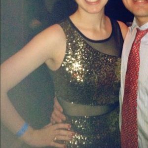 Black & Gold party dress